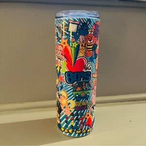 Colorful 80s Themed Tumbler
